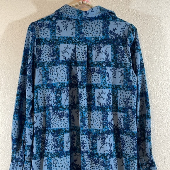 TUCKERNUCK Trellis Vine Crepe Callahan Shirt Dress With Pockets Size XS - Picture 8 of 14